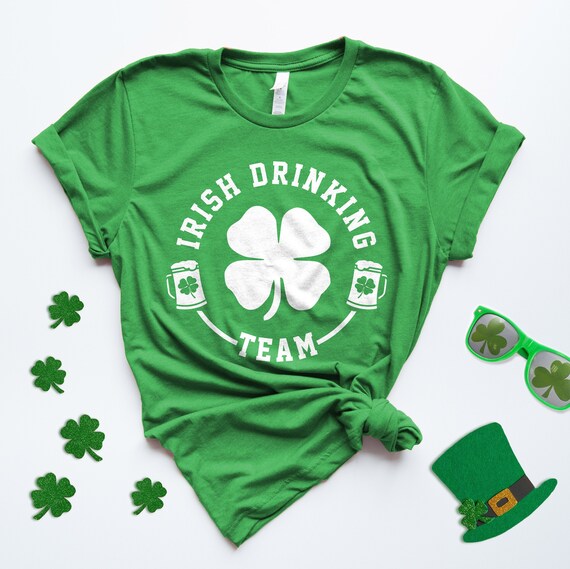 Saint Patrick's Day Woman Top Ladies Fit Drink On Shenanigans Clover Shamrock Tee Shirt St Patrick's Party