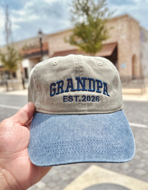 Grandpa Hat, New Grandpa Hat, Custom Embroidered hat, Pregnancy Announcement, Gift for New Grandpa, Grandparents to be gift, Fathers Day