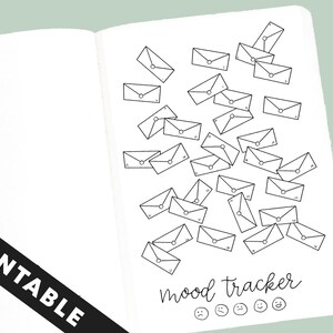 Mood Tracker Printable Bullet Journal Insert Envelopes - Etsy