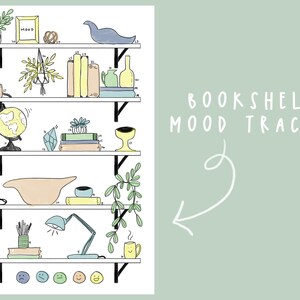Mood Tracker Printable Bullet Journal Insert Bookshelves - Etsy