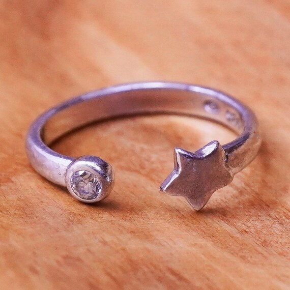 Size Adjustable Vintage Sterling Silver Starfish Star Ring 925