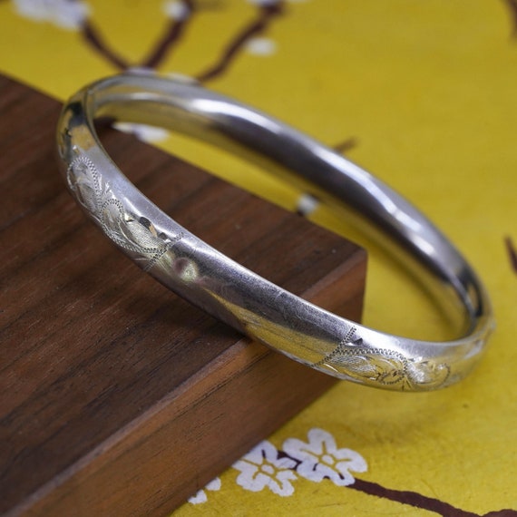 7.25", antique sterling silver handmade bracelet, 