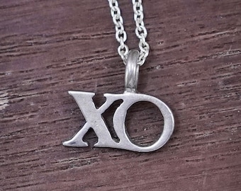 16” 1mm, vintage sterling 925 Silver circle chain necklace with ox pendant, stamped 925