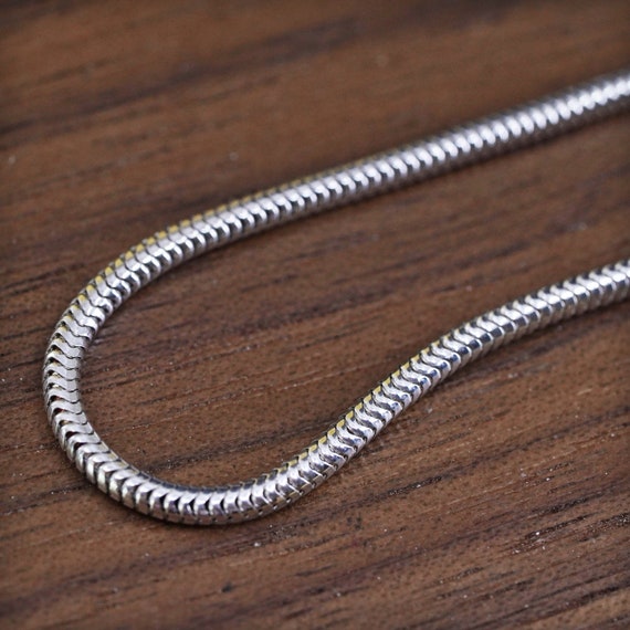 20”, 2mm, vintage Italy Sterling silver snake chai