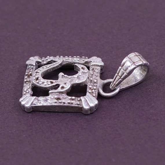 Vintage (321096) Sterling silver handmade pendant… - image 4