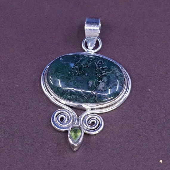Vintage (320125) Sterling silver handmade pendant… - image 3