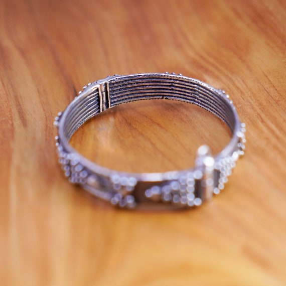 6.25 Vintage MK Sterling Silver Handmade Bracelet 925 Textured Bangle Stamped 925 MK Etsy New Zealand