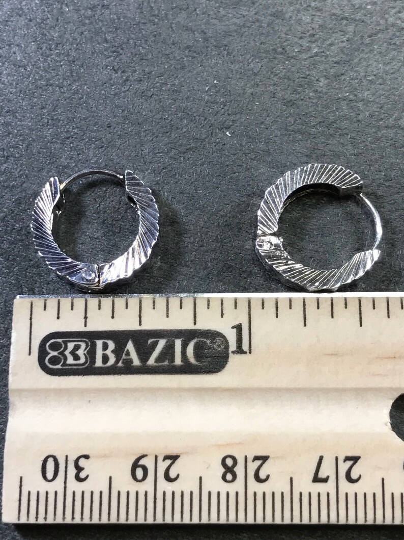 fine solid Thailand 925 silver hoops 0.5 Sterling 300149 Stamped 925 silver hoop earrings