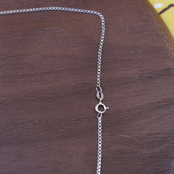 18”, 1.6mm, vintage Sterling silver box chain, It… - image 3