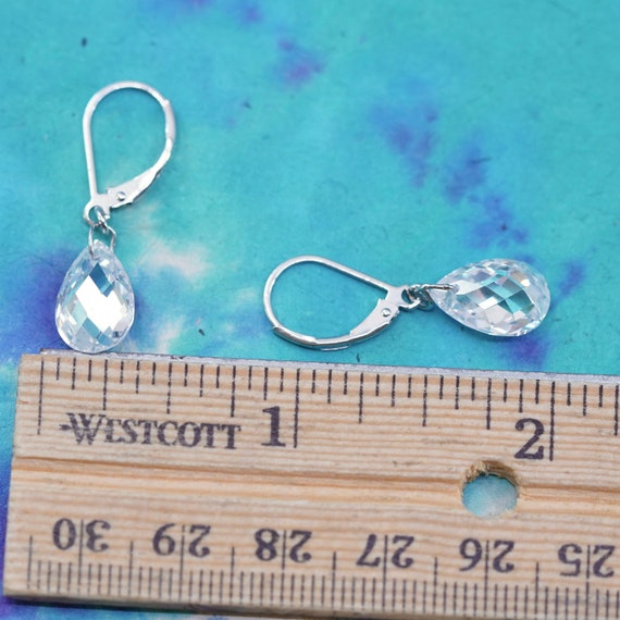 Vintage Sterling 925 silver handmade earrings wit… - image 5
