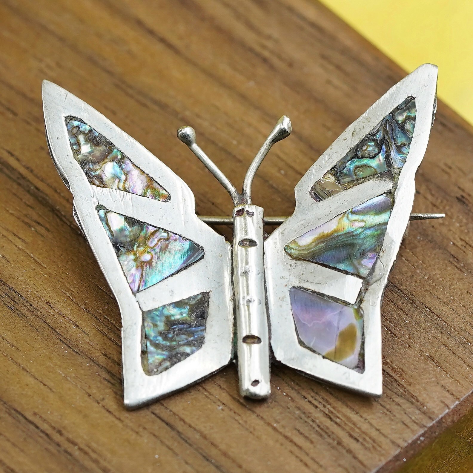 Butterfly Brooch With Preciosa Crystals - 20K Gold Plated, Convertible To Pendant - View #8