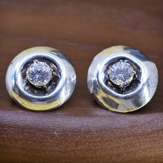 Clear Round SWAROVSKI Crystal Studs 6mm Sterling SILVER 925 Posts