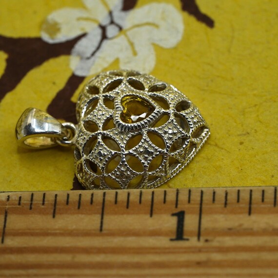 Vintage Sterling silver handmade pendant, 925 hea… - image 6