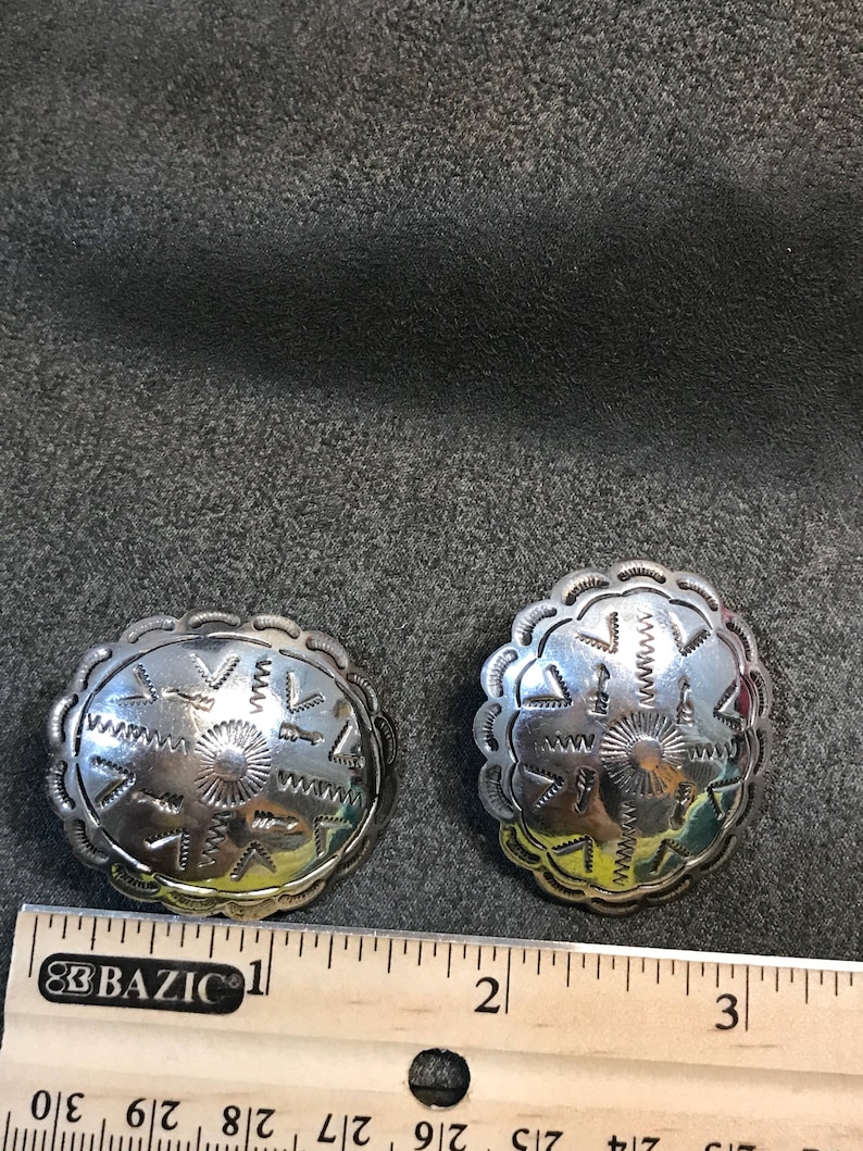 signed 56 300233 mexico jewelry stamped mexico 925 Vintage Sterling silver handmade earrings solid 925 silver studs