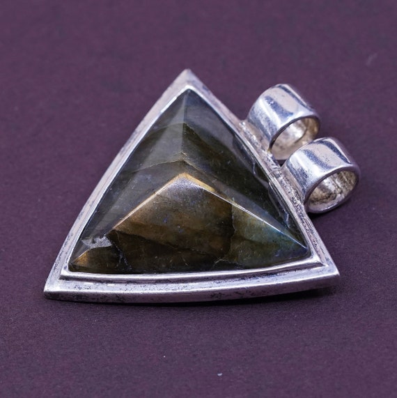 Vintage (321204) Sterling silver handmade pendant… - image 3