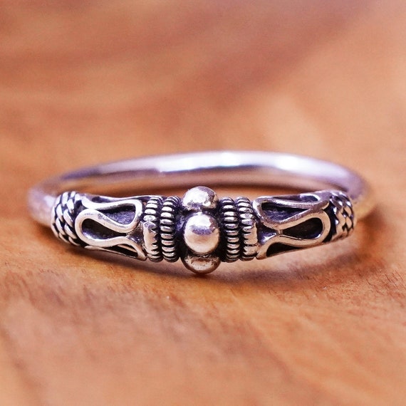 Size 6, vintage sterling silver handmade ring, 92… - image 1
