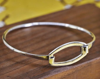 ヘビーバングル ／ メキシコ ／ スターリングシルバー925 6.75インチ、ヴィンテージ メキシコ スターリングシルバー 925 ヒンジ
