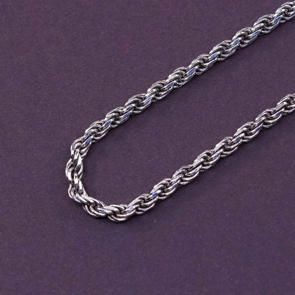 3.1mm Anchor Chain Necklace - 925 Sterling Silver -16