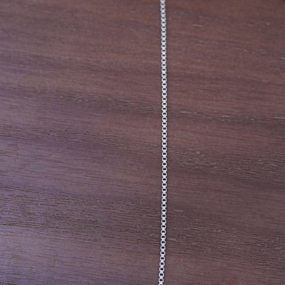 18”, 1.6mm, vintage Sterling silver box chain, It… - image 4