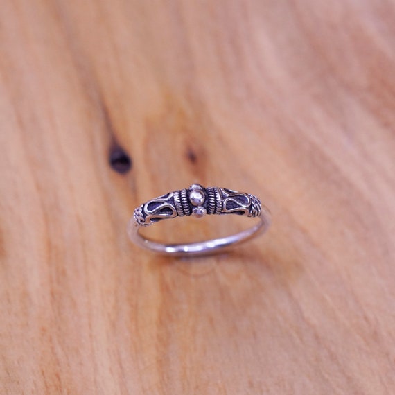 Size 6, vintage sterling silver handmade ring, 92… - image 5