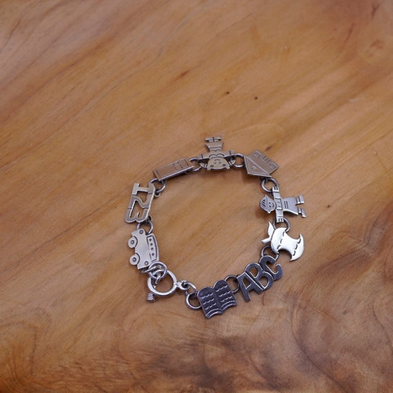 6.5”, vintage Sterling 925 silver handmade bracel… - image 3