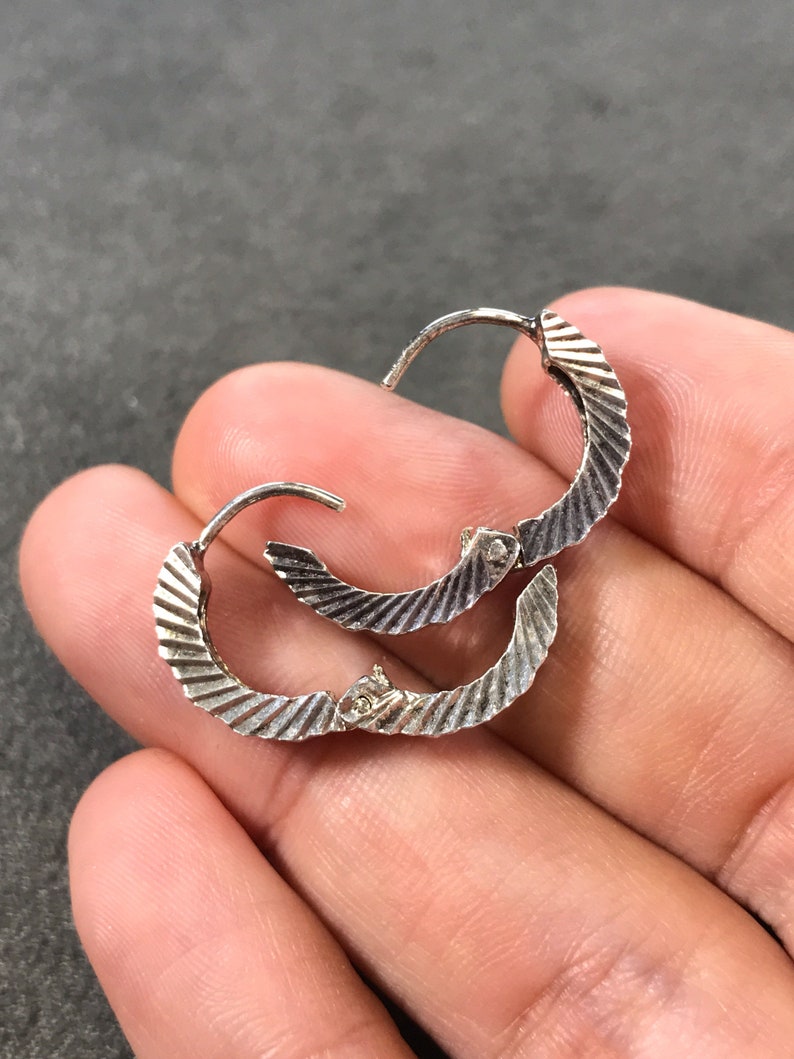 fine solid Thailand 925 silver hoops 0.5 Sterling 300149 Stamped 925 silver hoop earrings