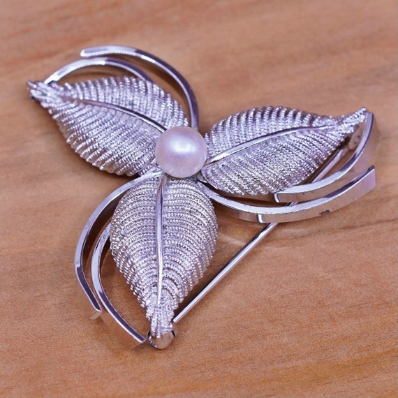 Vintage Wells handmade sterling 925 silver leaves 