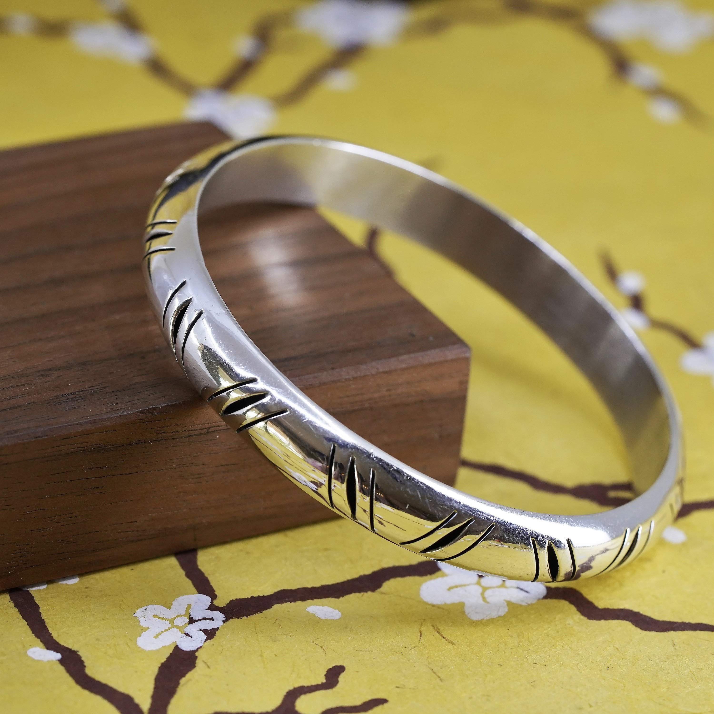 8”, Vintage Mexico Sterling Silver Handmade Bracelet, 925 8”, Vintage Mexico Sterling Silver Handmade Bracelet, 925