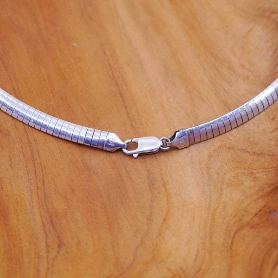 18”, 6mm, vintage Sterling silver omega chain, It… - image 4