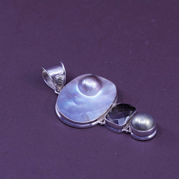 Vintage Sterling 925 silver handmade huge pendant… - image 2