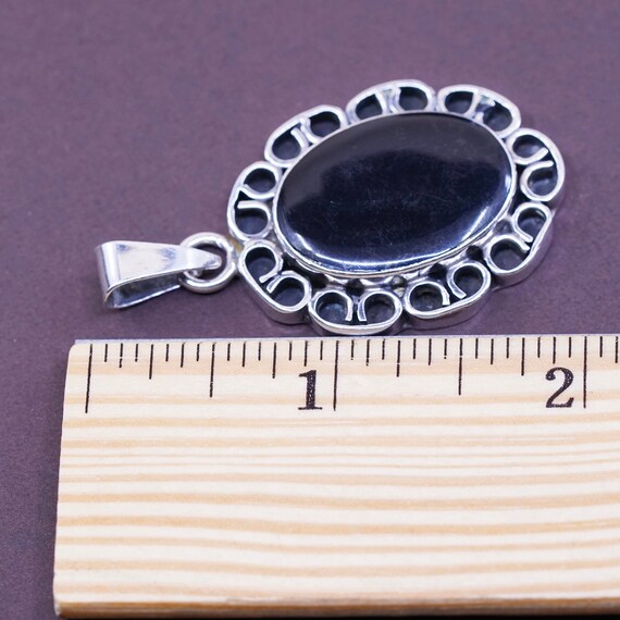 Vintage Sterling Silver Handmade Pendant, Mexico 925 With Oval Obsidian,  Black Onyx Drop, Stamped 925 Mexico TC-156 - Etsy