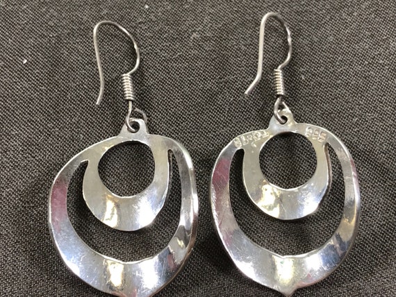 Vintage (300406) Sterling silver handmade earring… - image 2