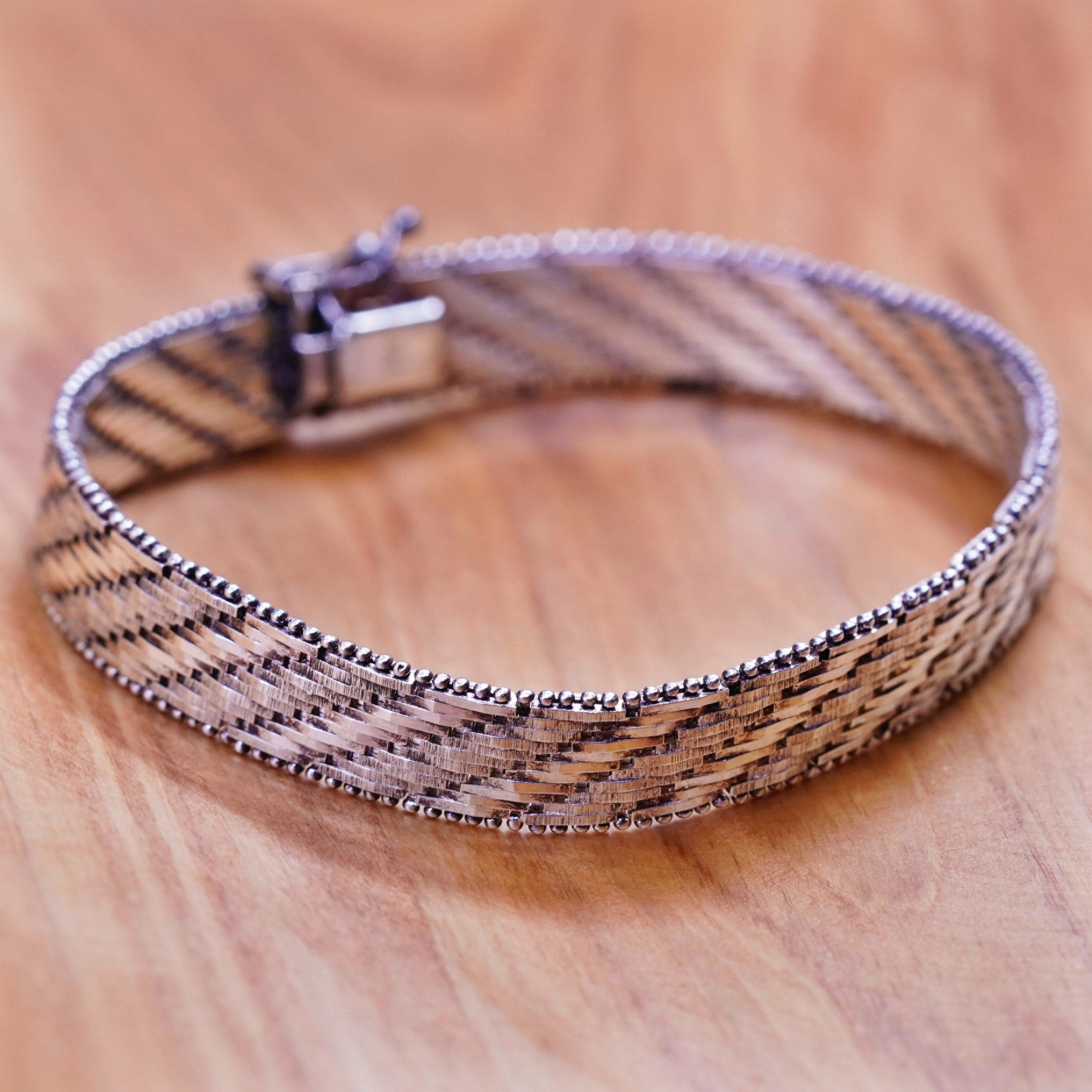 7.25 10mm vintage milor Sterling silver bracelet Italy 925 Etsy