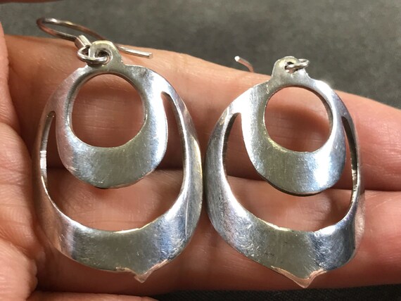 Vintage (300406) Sterling silver handmade earring… - image 6