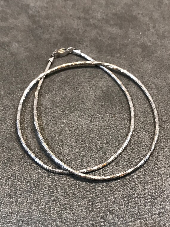 anklet length 2mm sterling silver 925 Italian SNAKE chain in necklace bracelet