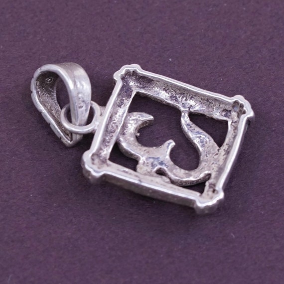 Vintage (321096) Sterling silver handmade pendant… - image 5