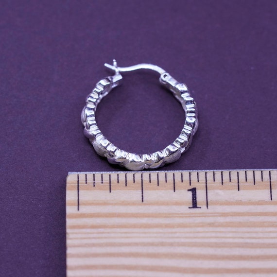 0.75”, Vintage Sterling silver handmade earrings,… - image 7