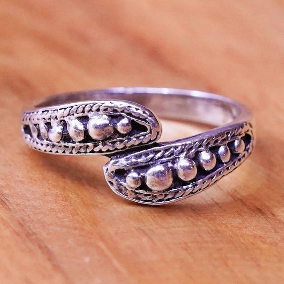 Size 6.25, Vintage Mexico Sterling 925 Silver Handmade Ring, 925