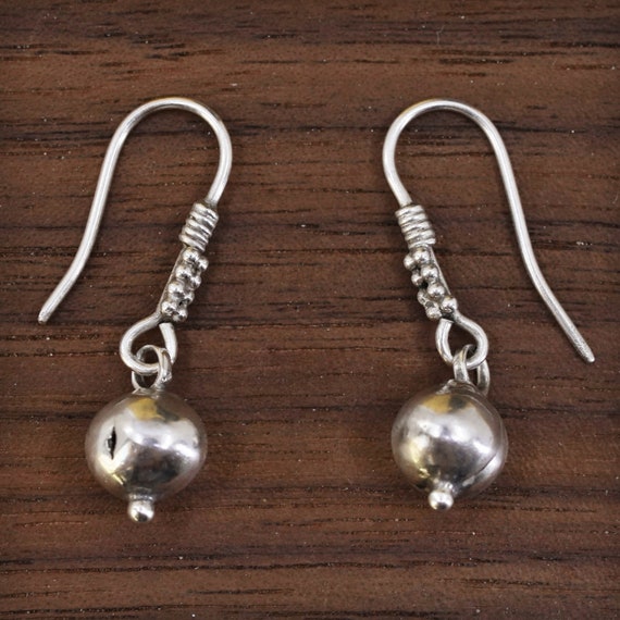 Vintage Sterling silver handmade earrings, 925 be… - image 1