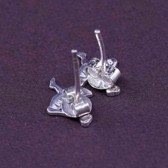 Vintage (300752) Sterling silver handmade earring… - image 3
