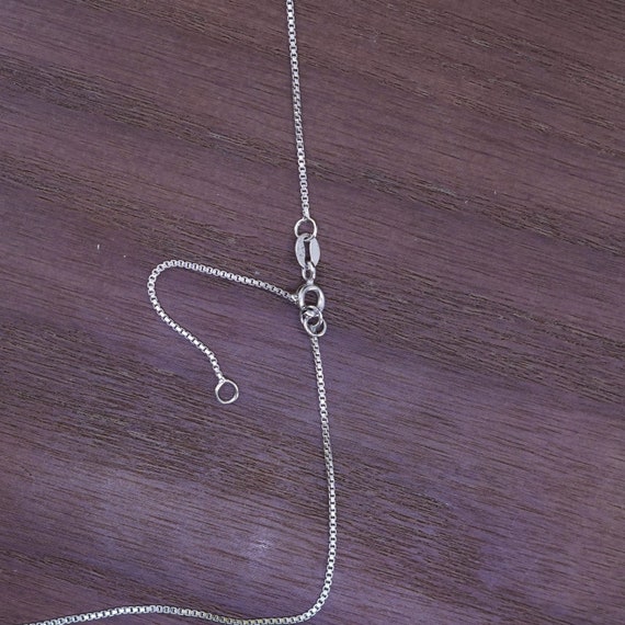 16+2” 1mm, vintage sterling 925 Silver box chain … - image 4