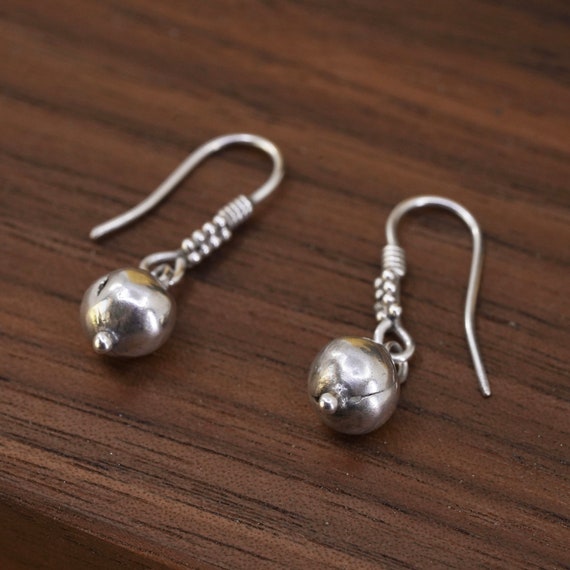 Vintage Sterling silver handmade earrings, 925 be… - image 4