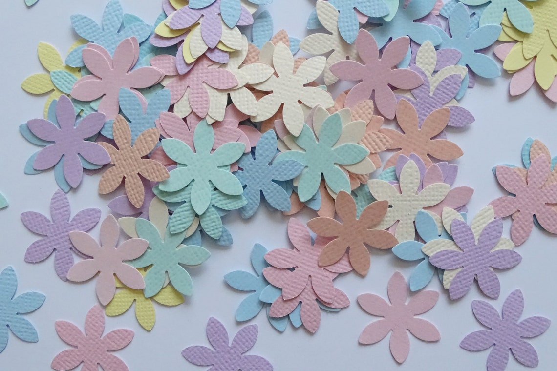 Flower die cut Paper flower die cut shapes Cardstock Etsy