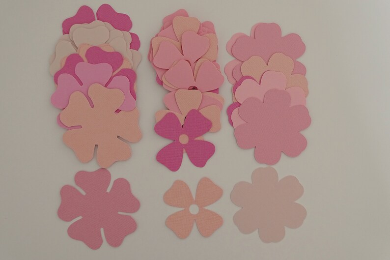 Flower cut out Mixed paper flowers Paper flower kit Die cut paper flowers Flower grab bags Cardmaking kit Flower kit