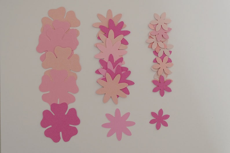 Flower cut out Mixed paper flowers Paper flower kit Die cut paper flowers Flower grab bags Cardmaking kit Flower kit