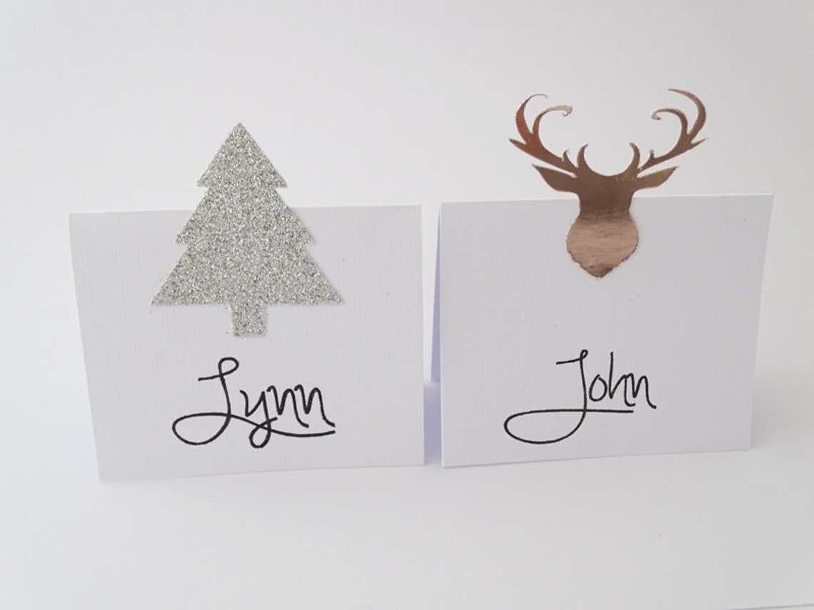 Name place cards Personalised place cards Christmas place | Etsy
