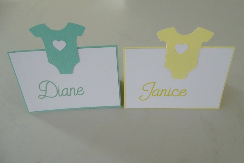 Baby shower place cards Baby shower placecards Baby shower Etsy