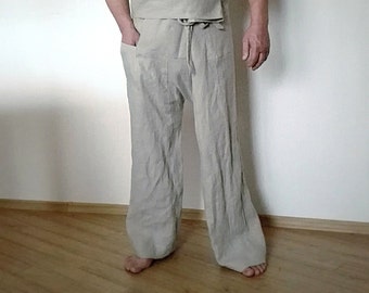 LINEN PANTS.One size pants. Linen Fisherman pants.Oversize linen pants. One size pants.Thai pants.Yoga pants. Meditation pants