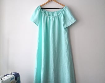 LINEN NIGHT GOWN. 20 colors. Linen dress. Linen night dress/Plus size nightgown/flax night gown.Gift for Her. More Anberlinen. Handmade