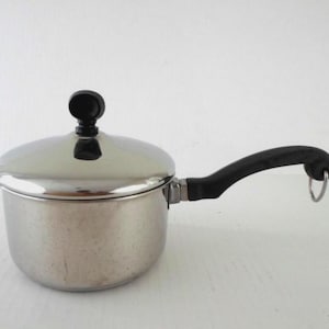 Vintage Farberware Stainless Steel Aluminum Clad 1 Qt Saucepan w Lid